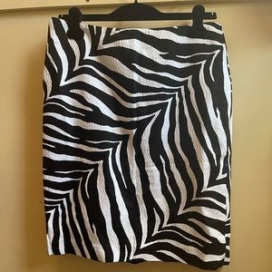 Zebra Print Skirt